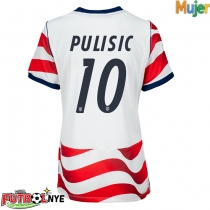 Camiseta Estados Unidos Christian Pulisic #10 Primera Equipación para mujer Mundial 2026 manga corta
